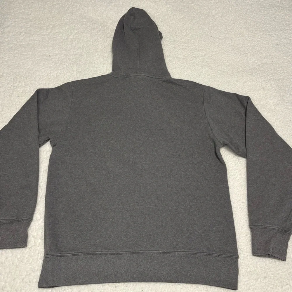 The North Face Men Gray Graphic Front Fleece Hoodie